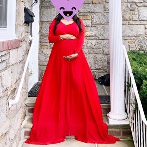 Maternity Off Shoulder Gown